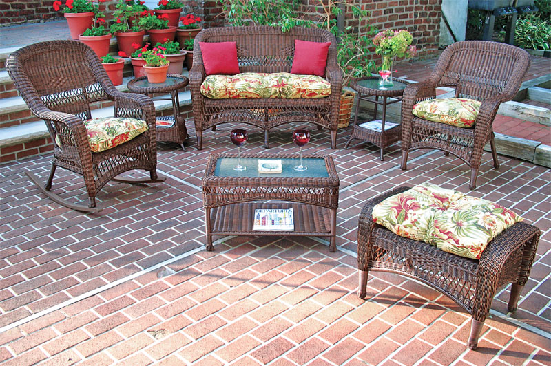 Antique Brown Bel Aire Outdoor Resin Wicker Patio Furniture