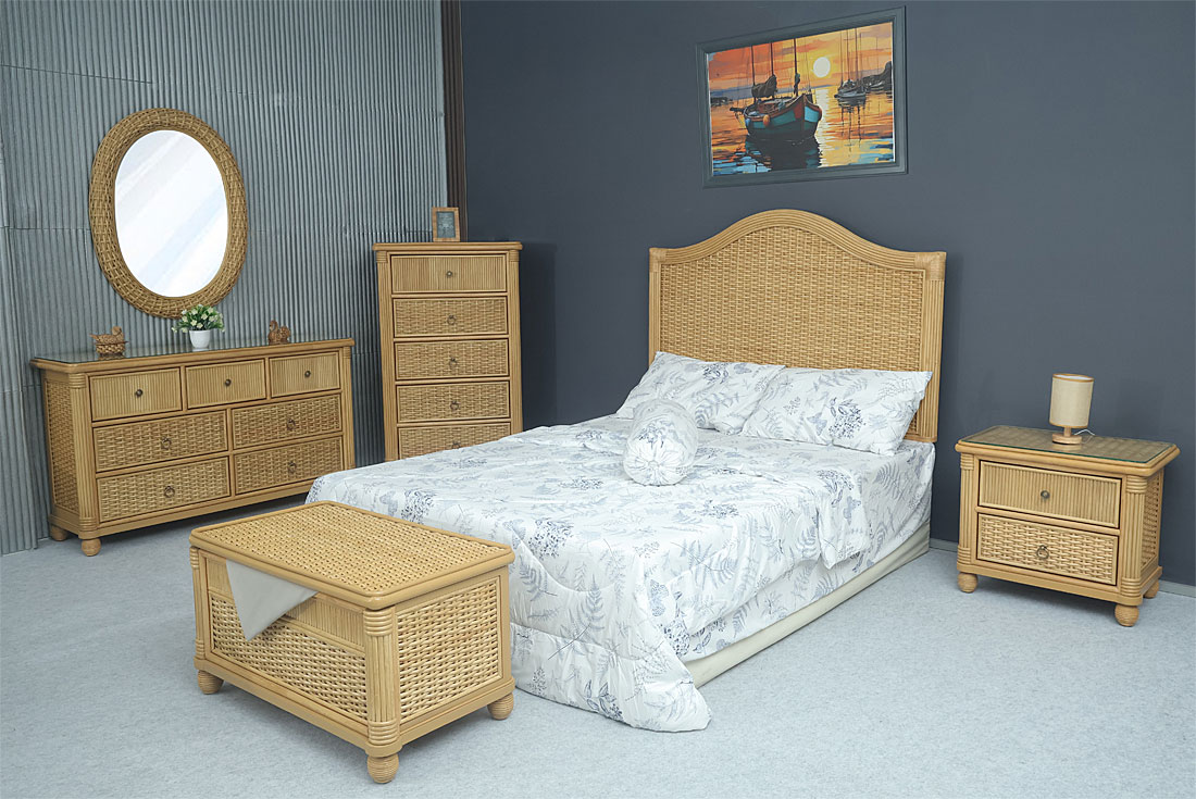 Natural Color Rattan Islamorada Bedroom Collection 