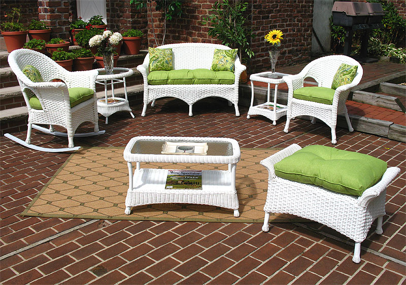 White Veranda Outdoor Wicker Patio Furniture