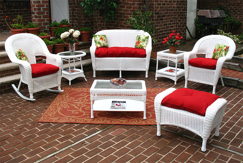 White Malibu Outdoor Wicker Patio Furniture